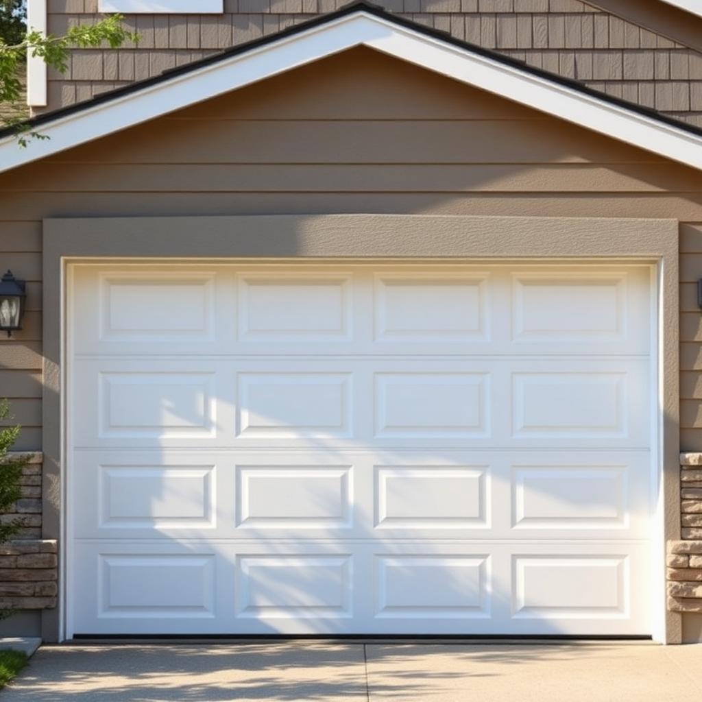 Various garage door styles and materials showing affordable steel options